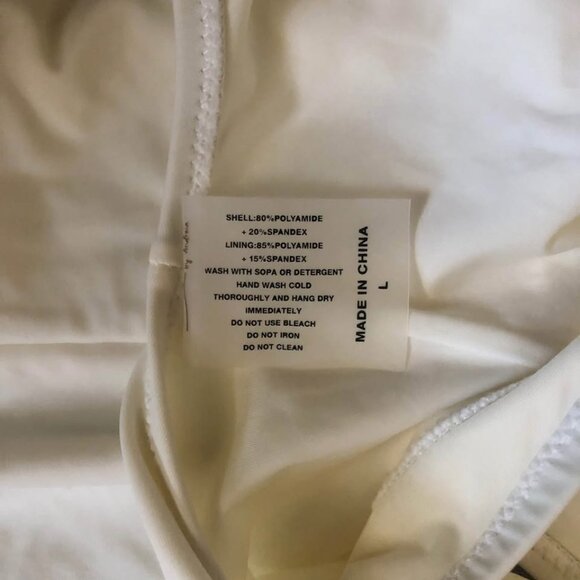 White one piece swimsuit (Brazilian style) - Picture 6 of 7